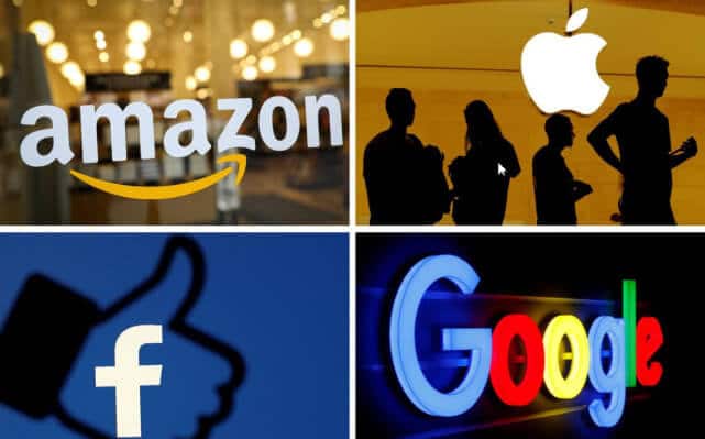 Manzana, Google, Facebook, y amazonas