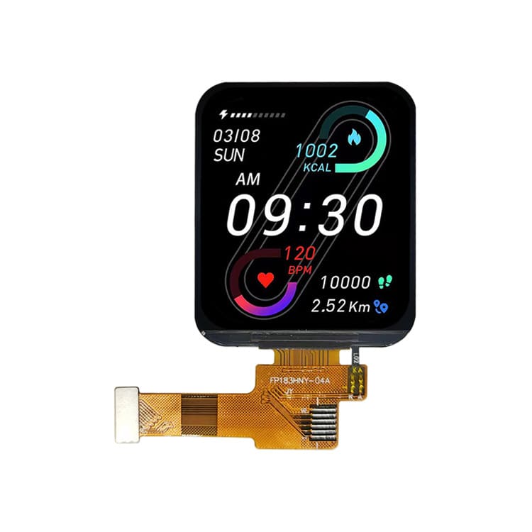 1.8 montre intelligente lcd de pouces