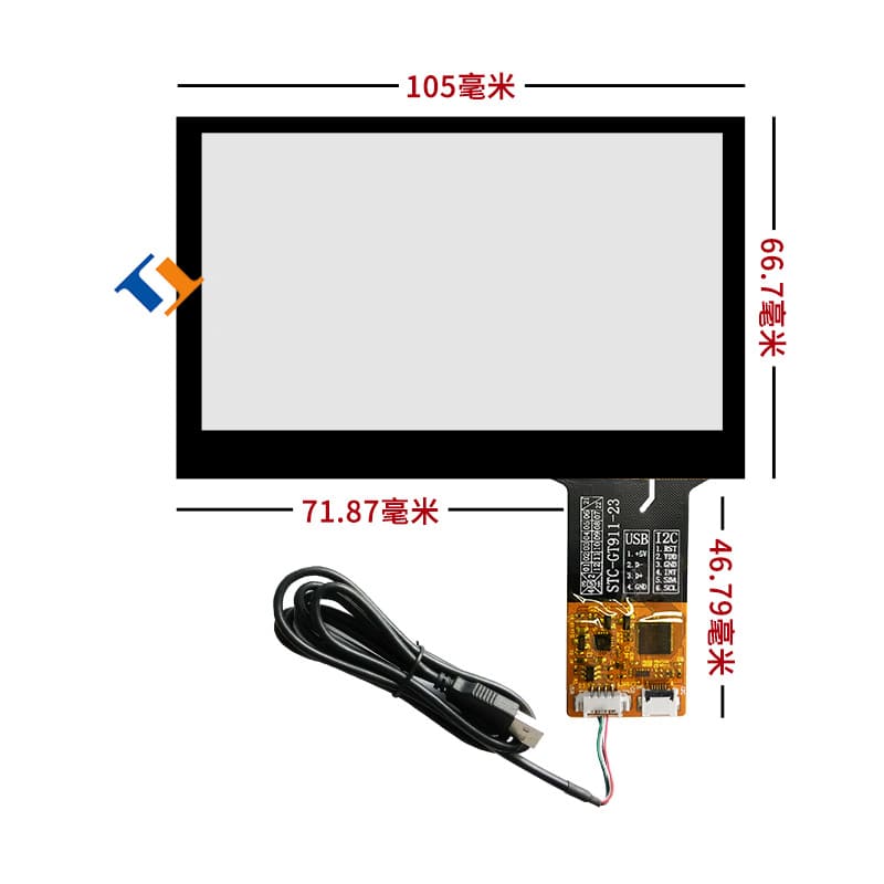 4.3 inch I2C+USB CTP touch